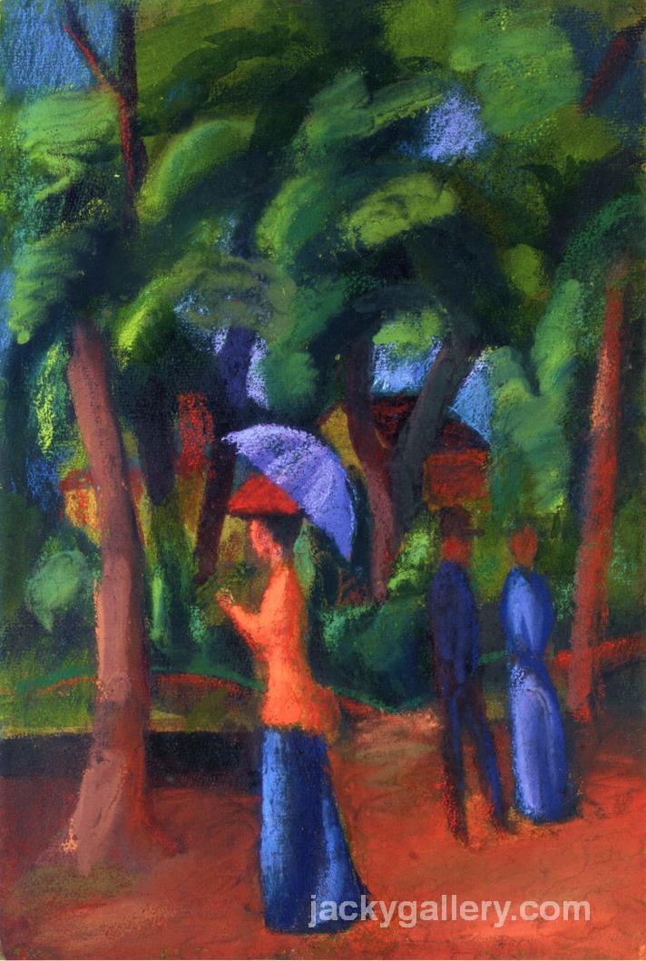 Walking in the Park, August Macke painting